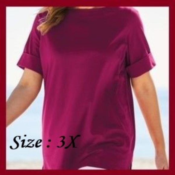 Woman Within Tops - Perfect boatneck tee (Sizes Left: 3X )